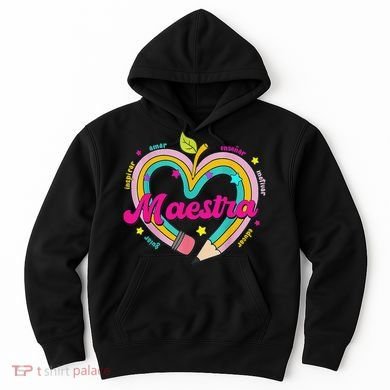 Maestra Pencil Spanish Teacher Bilingual Back To School Hoodie