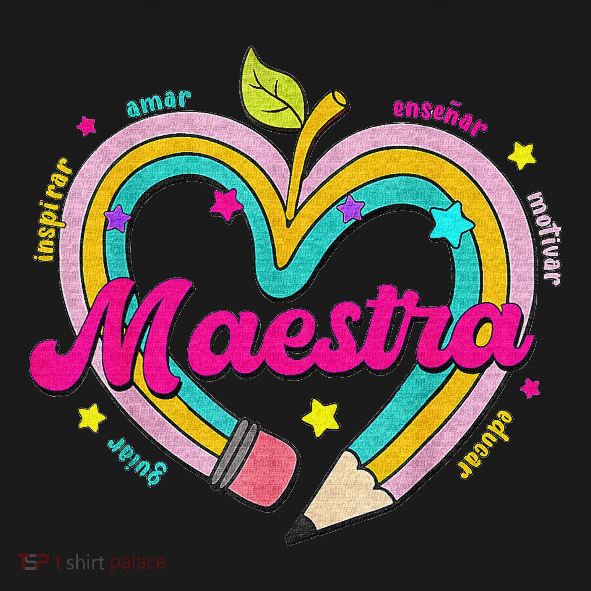Maestra Pencil Spanish Teacher Bilingual Back To School Long Sleeve Shirt
