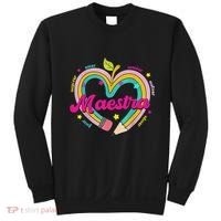 Maestra Pencil Spanish Teacher Bilingual Back To School Sweatshirt thumb 0
