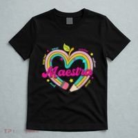 Maestra Pencil Spanish Teacher Bilingual Back To School T-Shirt thumb 5
