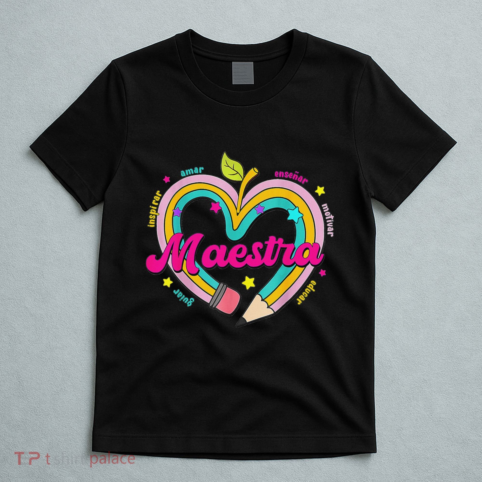 Maestra Pencil Spanish Teacher Bilingual Back To School T-Shirt