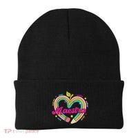 Maestra Pencil Spanish Teacher Bilingual Back To School Beanie thumb 0