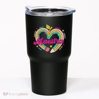 Maestra Pencil Spanish Teacher Bilingual Back To School Tumbler thumb 0