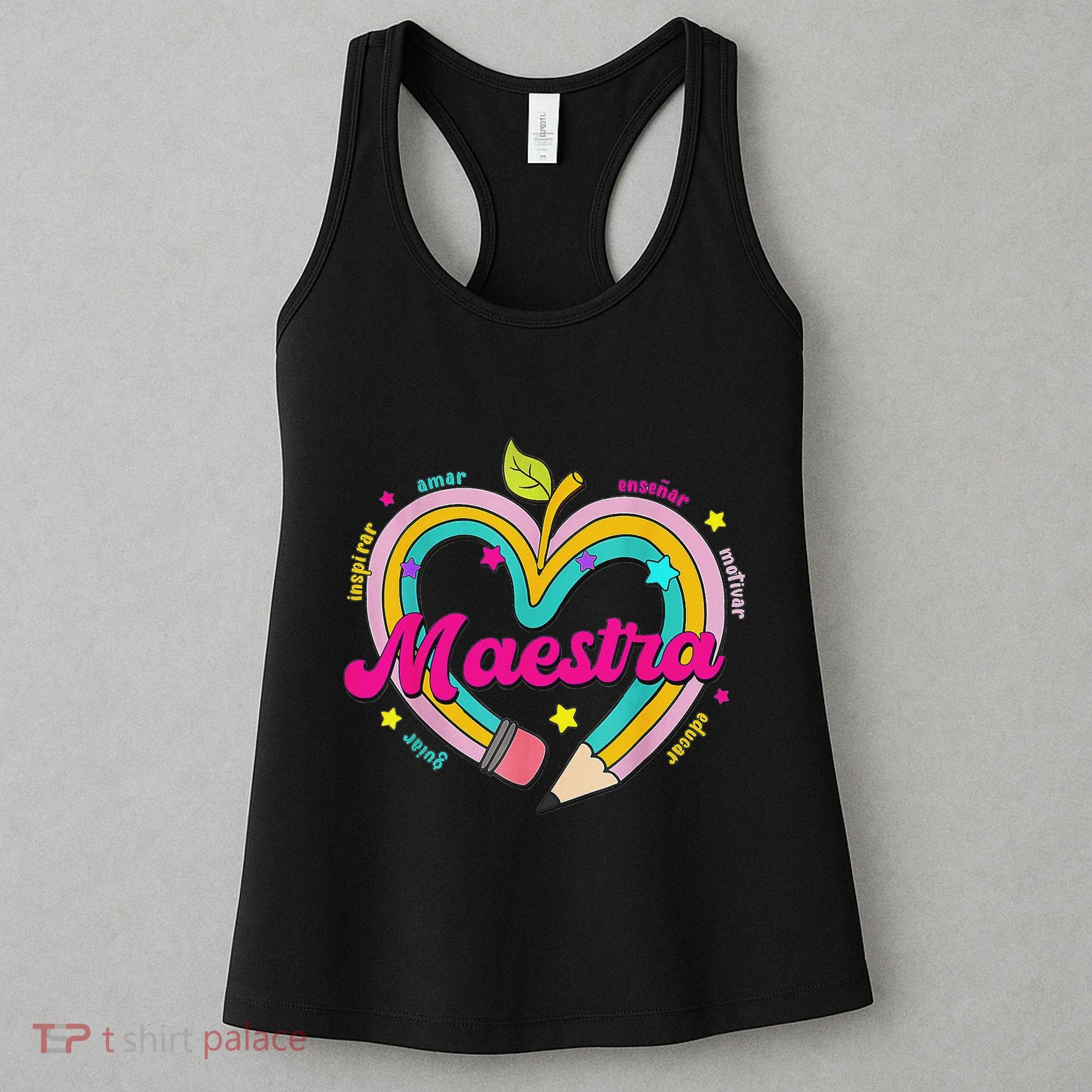 Maestra Pencil Spanish Teacher Bilingual Back To School Women's Tank Top