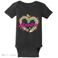 Maestra Pencil Spanish Teacher Bilingual Back To School Baby Bodysuit thumb 0