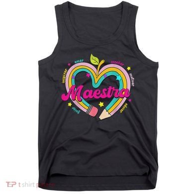 Maestra Pencil Spanish Teacher Bilingual Back To School Tank Top