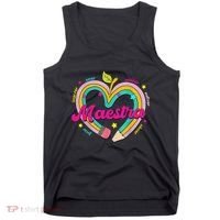 Maestra Pencil Spanish Teacher Bilingual Back To School Tank Top thumb 0