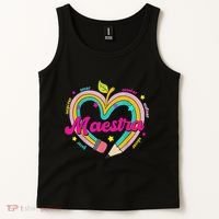 Maestra Pencil Spanish Teacher Bilingual Back To School Tank Top thumb 2