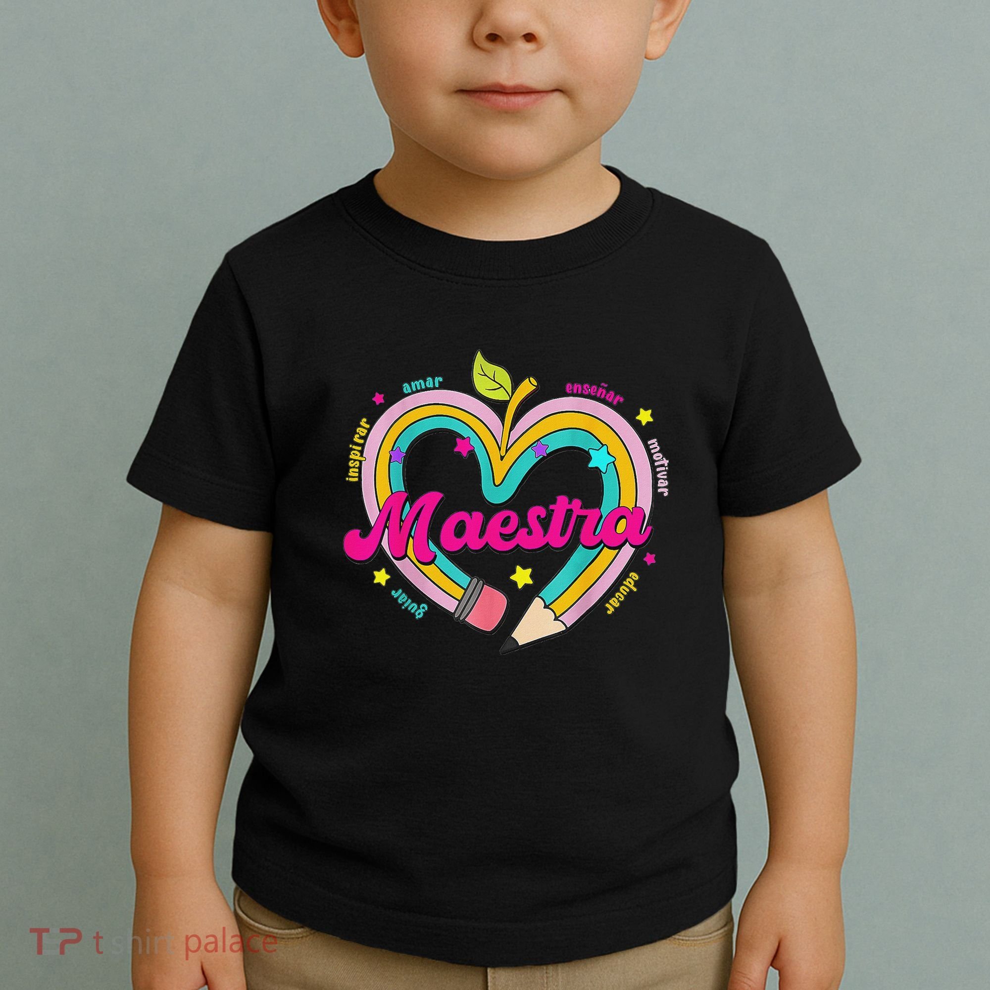 Maestra Pencil Spanish Teacher Bilingual Back To School Toddler T-Shirt