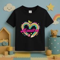 Maestra Pencil Spanish Teacher Bilingual Back To School Toddler T-Shirt thumb 3
