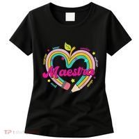 Maestra Pencil Spanish Teacher Bilingual Back To School Women's T-Shirt thumb 0