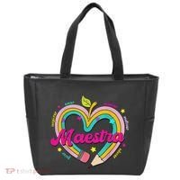 Maestra Pencil Spanish Teacher Bilingual Back To School Tote Bag thumb 0