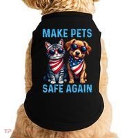 Make Pets Safe Again Funny Donald Trump They Are Eating The Dogs Doggie Tank thumb 0