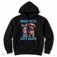 Make Pets Safe Again Funny Donald Trump They Are Eating The Dogs Hoodie thumb 0