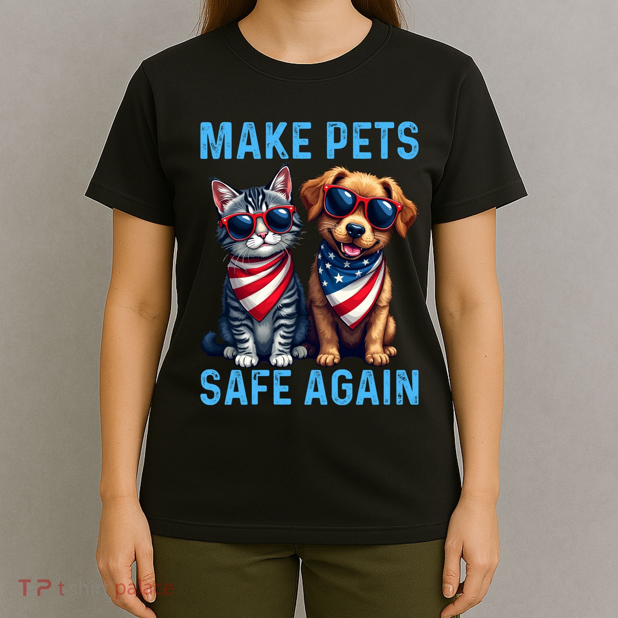 Make Pets Safe Again Funny Donald Trump They Are Eating The Dogs T-Shirt