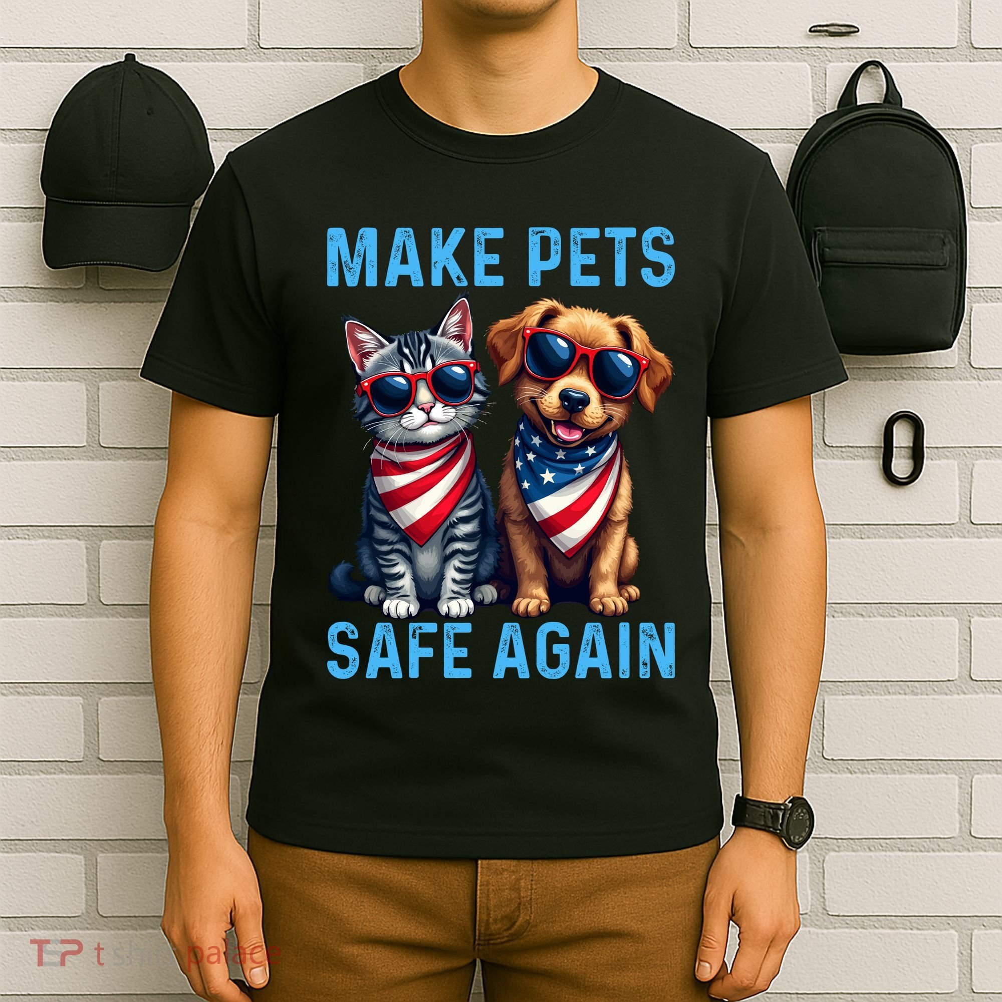 Make Pets Safe Again Funny Donald Trump They Are Eating The Dogs T-Shirt