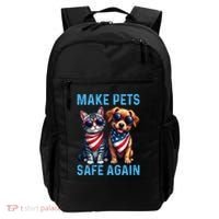 Make Pets Safe Again Funny Donald Trump They Are Eating The Dogs Backpack thumb 0