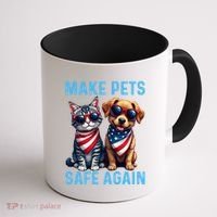 Make Pets Safe Again Funny Donald Trump They Are Eating The Dogs Coffee Mug thumb 1