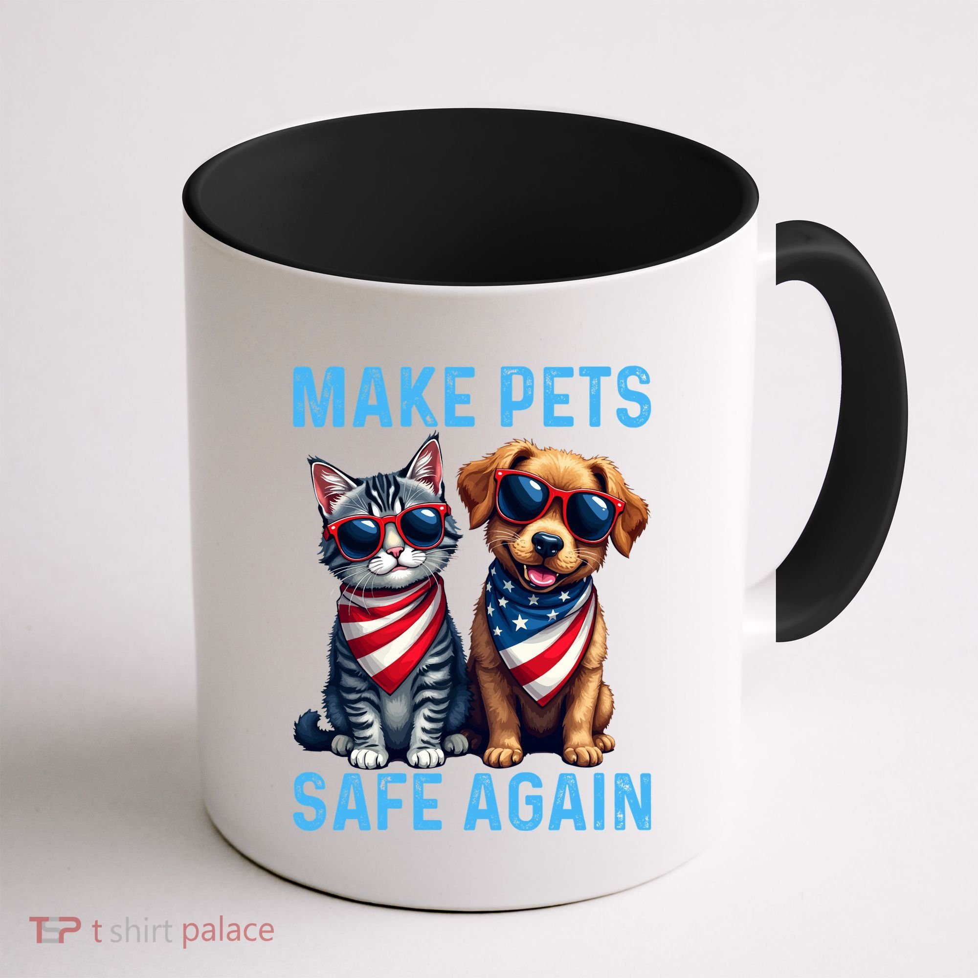 Make Pets Safe Again Funny Donald Trump They Are Eating The Dogs Coffee Mug