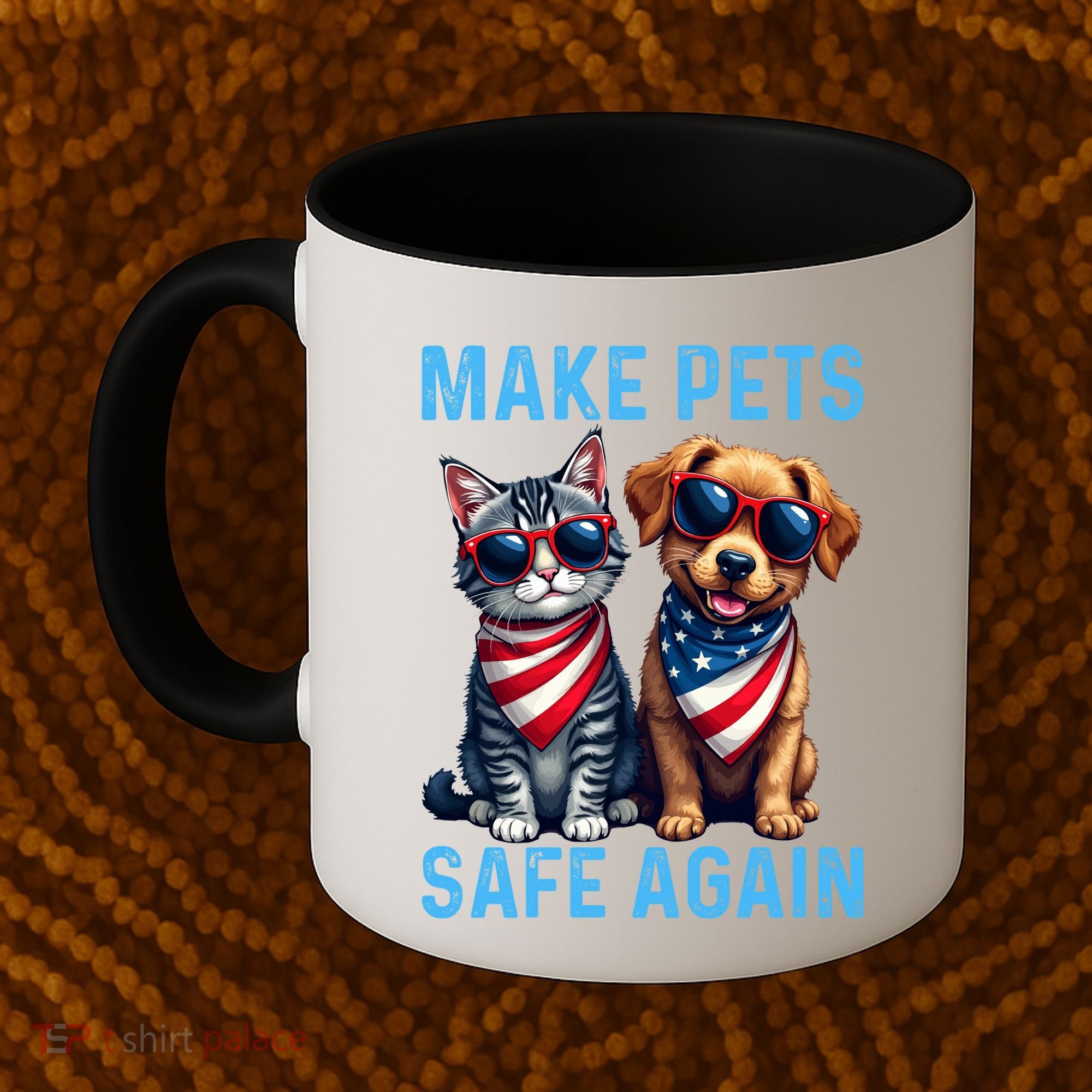 Make Pets Safe Again Funny Donald Trump They Are Eating The Dogs Coffee Mug