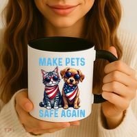 Make Pets Safe Again Funny Donald Trump They Are Eating The Dogs Coffee Mug thumb 3
