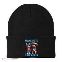 Make Pets Safe Again Funny Donald Trump They Are Eating The Dogs Beanie thumb 0