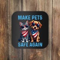 Make Pets Safe Again Funny Donald Trump They Are Eating The Dogs Coaster thumb 0