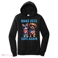 Make Pets Safe Again Funny Donald Trump They Are Eating The Dogs Women's Hoodie thumb 0