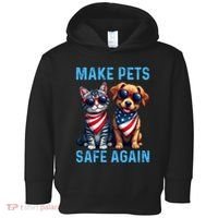 Make Pets Safe Again Funny Donald Trump They Are Eating The Dogs Toddler Hoodie thumb 0