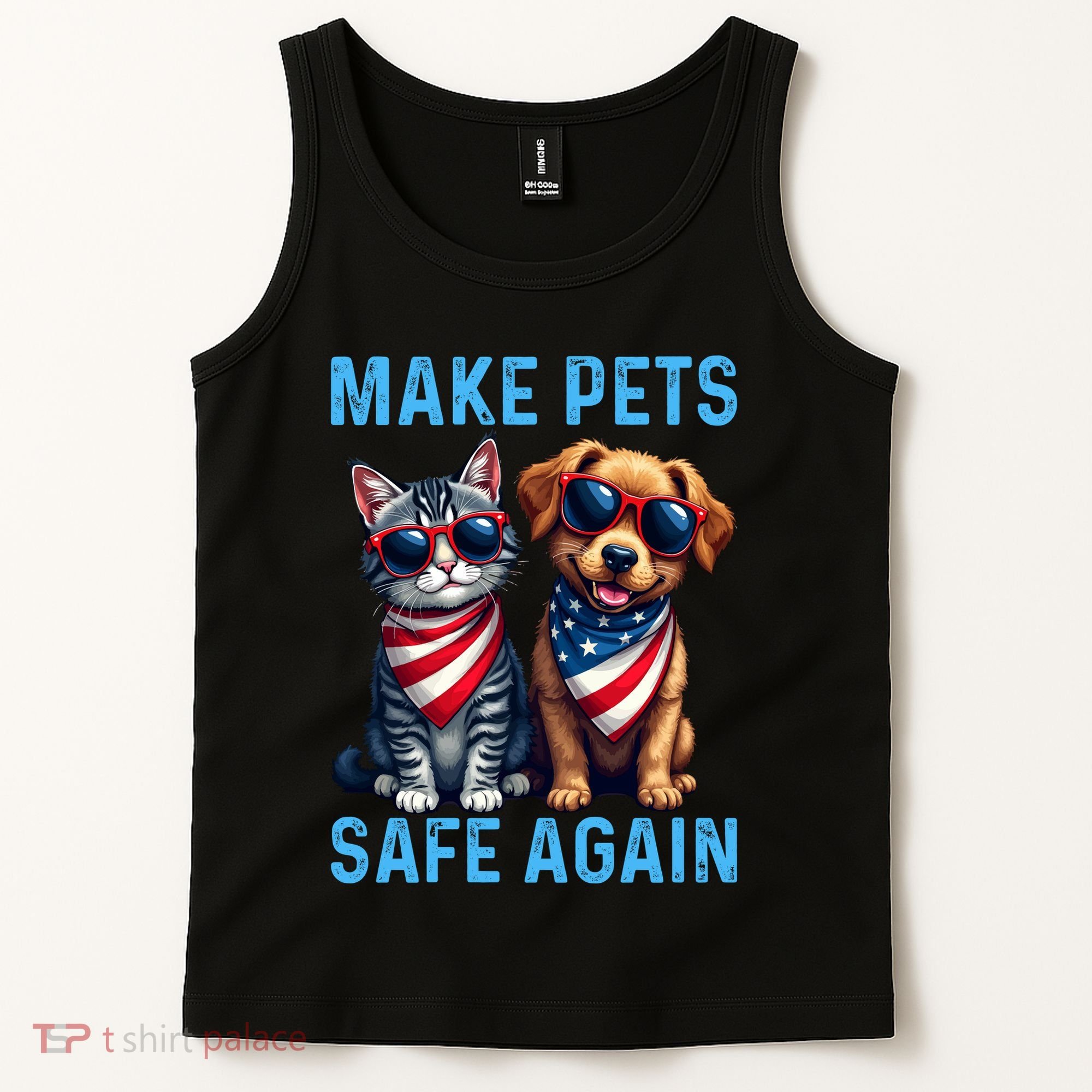 Make Pets Safe Again Funny Donald Trump They Are Eating The Dogs Tank Top