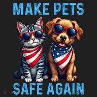 Make Pets Safe Again Funny Donald Trump They Are Eating The Dogs Golf Towel thumb 3