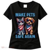 Make Pets Safe Again Funny Donald Trump They Are Eating The Dogs Women's T-Shirt thumb 0