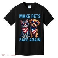 Make Pets Safe Again Funny Donald Trump They Are Eating The Dogs Kids T-Shirt thumb 0