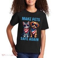 Make Pets Safe Again Funny Donald Trump They Are Eating The Dogs Kids T-Shirt thumb 2