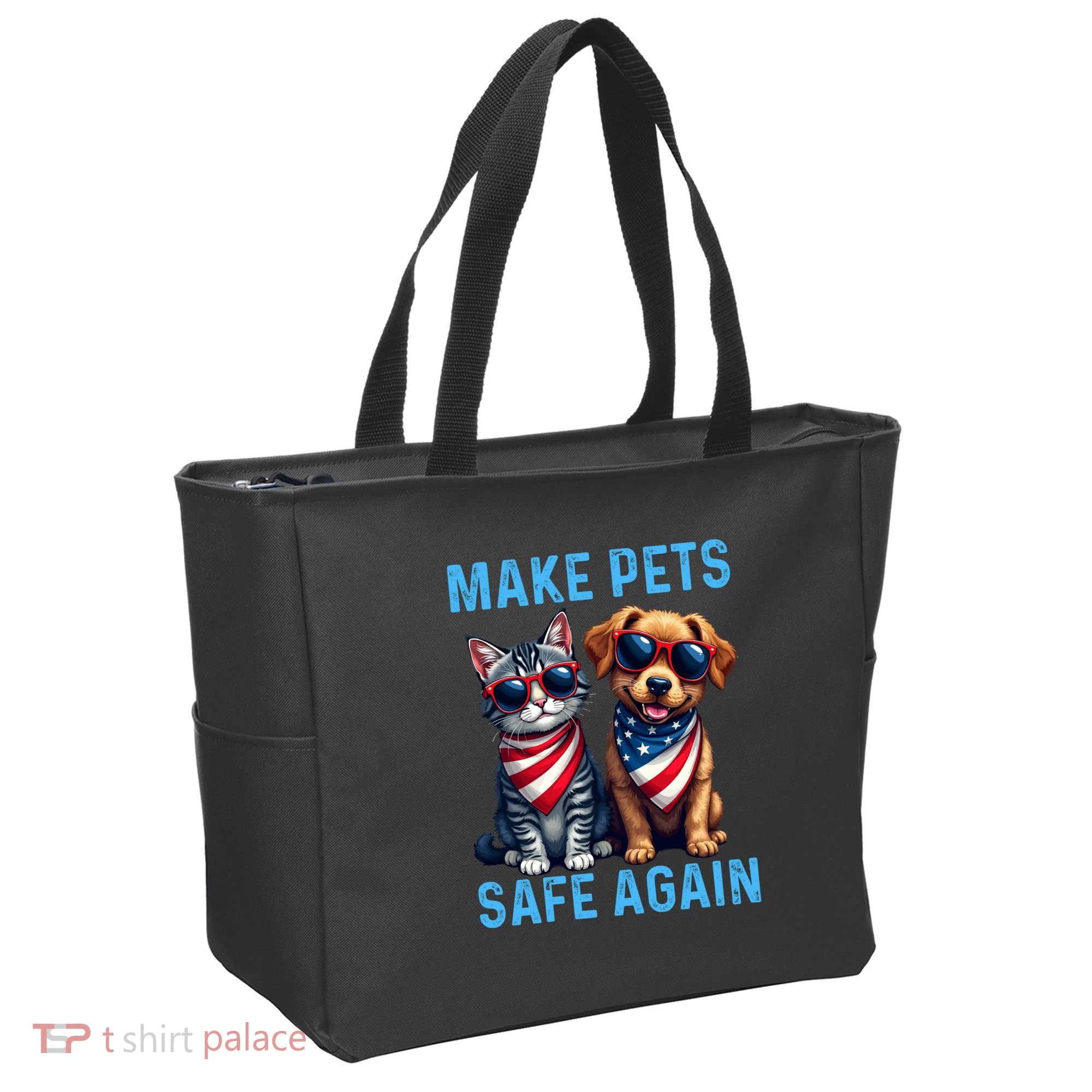 Make Pets Safe Again Funny Donald Trump They Are Eating The Dogs Tote Bag