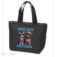 Make Pets Safe Again Funny Donald Trump They Are Eating The Dogs Tote Bag thumb 3