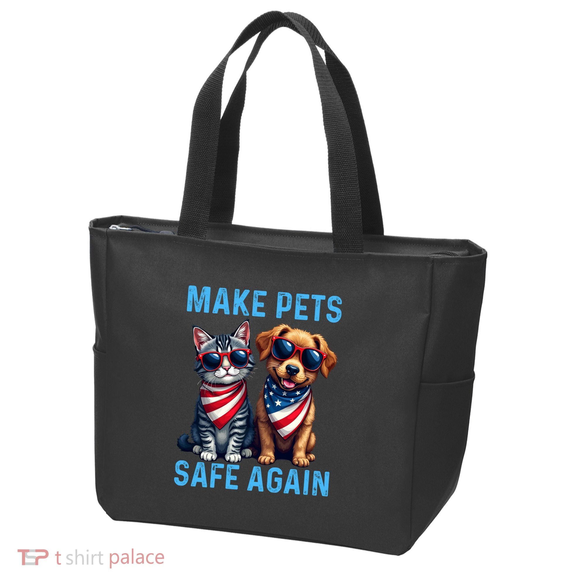 Make Pets Safe Again Funny Donald Trump They Are Eating The Dogs Tote Bag