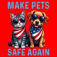 Make Pets Safe Again Funny Donald Trump They Are Eating The Dogs Santa Hat thumb 1