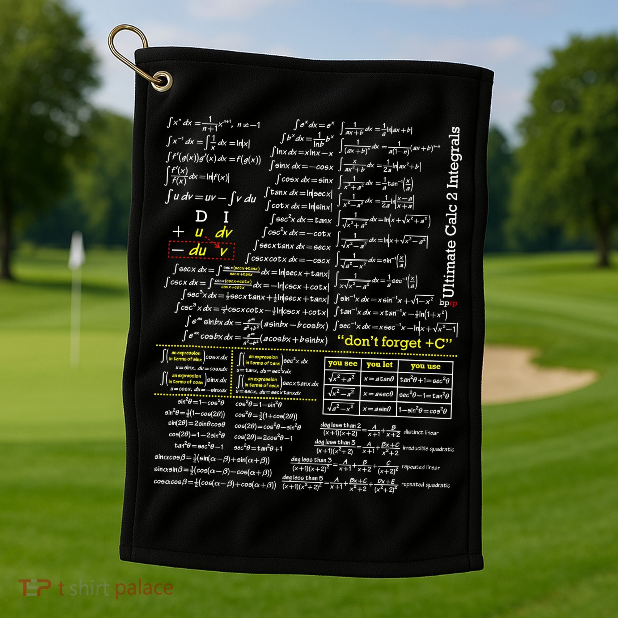 Mathematics Professor Student Ultimate Calculus 2 Integral Golf Towel