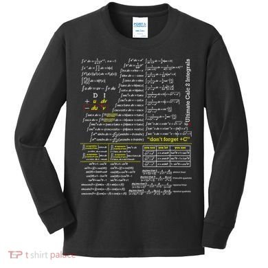 Mathematics Professor Student Ultimate Calculus 2 Integral Kids Long Sleeve Shirt
