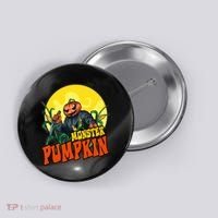 Monster Pumpkin Spooky Halloween Button thumb 0
