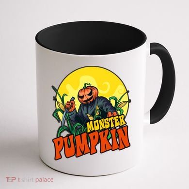 Monster Pumpkin Spooky Halloween Coffee Mug back