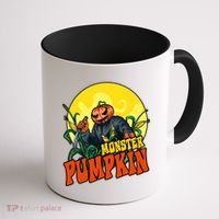 Monster Pumpkin Spooky Halloween Coffee Mug thumb 1