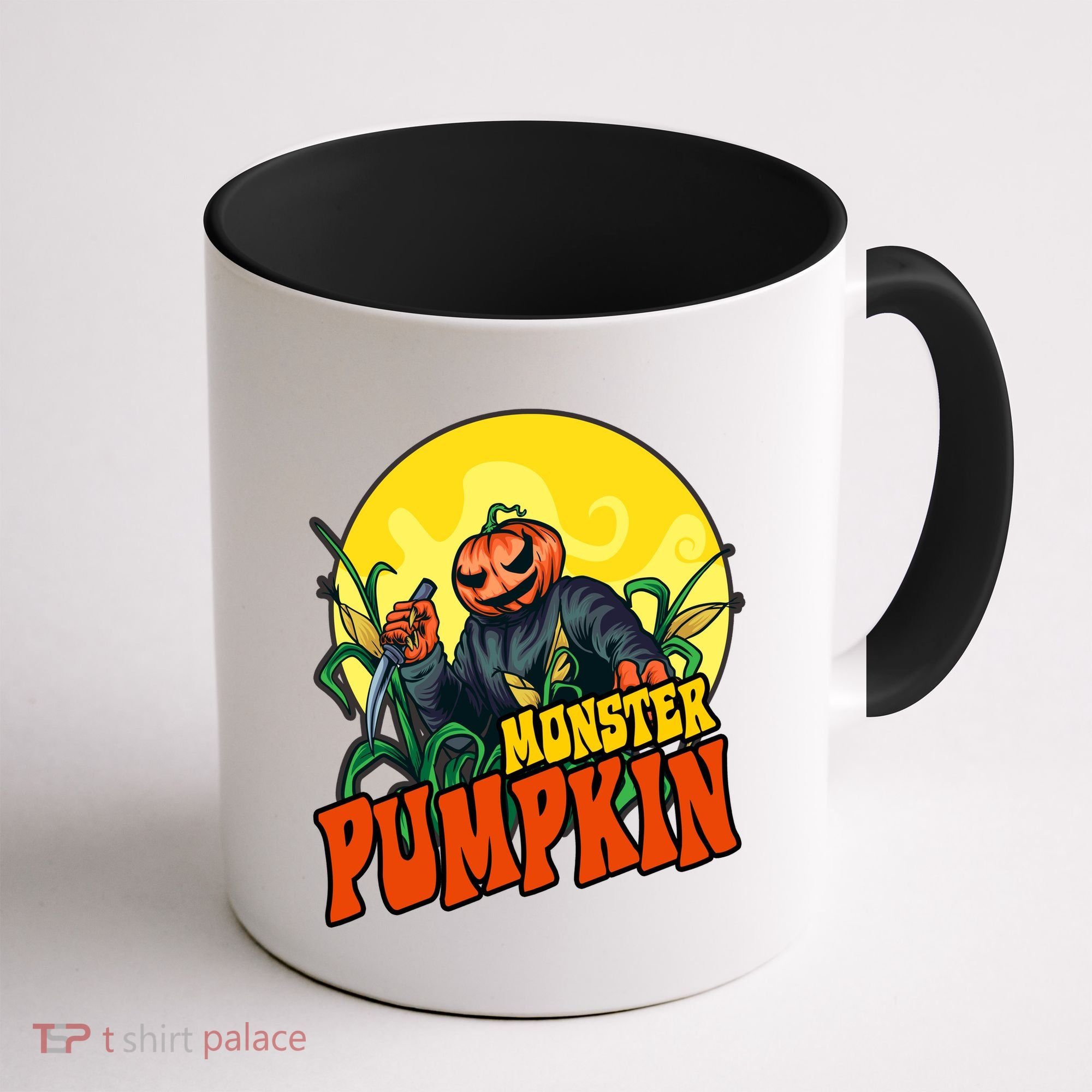 Monster Pumpkin Spooky Halloween Coffee Mug