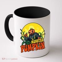 Monster Pumpkin Spooky Halloween Coffee Mug thumb 0