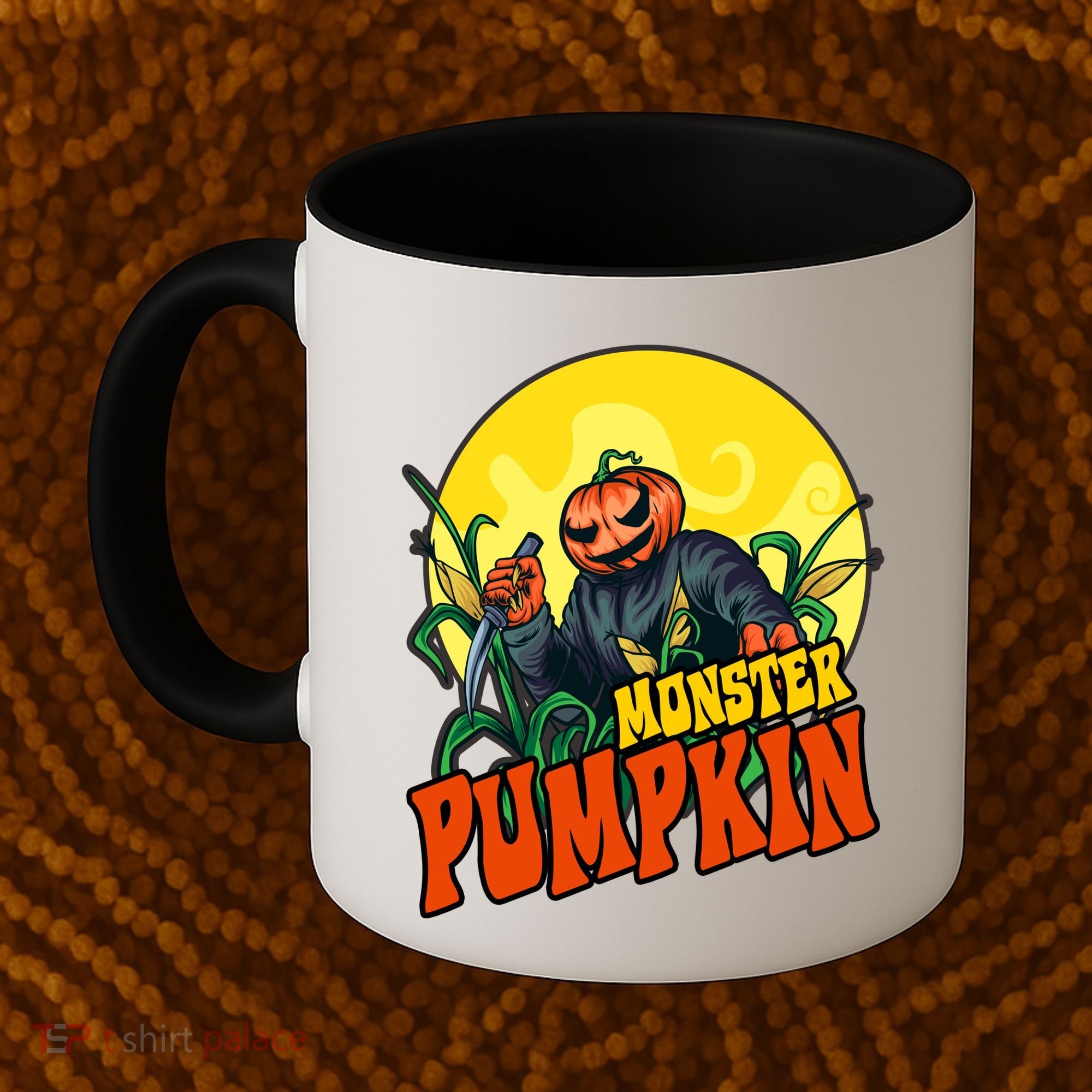 Monster Pumpkin Spooky Halloween Coffee Mug