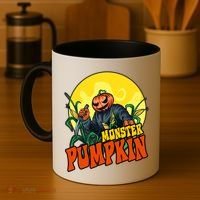 Monster Pumpkin Spooky Halloween Coffee Mug thumb 4