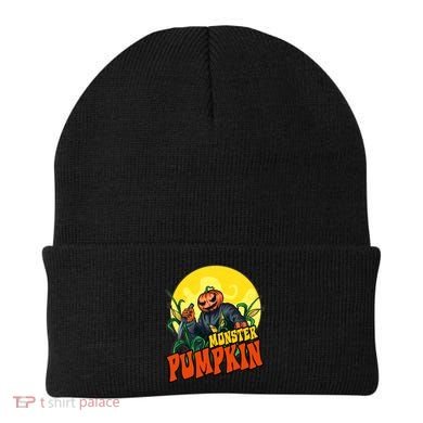Monster Pumpkin Spooky Halloween Beanie