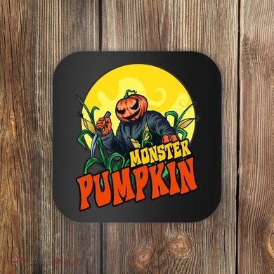 Monster Pumpkin Spooky Halloween Coaster