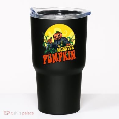 Monster Pumpkin Spooky Halloween Tumbler